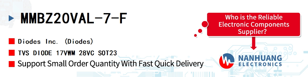 MMBZ20VAL-7-F Diodes TVS DIODE 17VWM 28VC SOT23