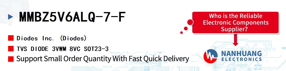 MMBZ5V6ALQ-7-F Diodes TVS DIODE 3VWM 8VC SOT23-3