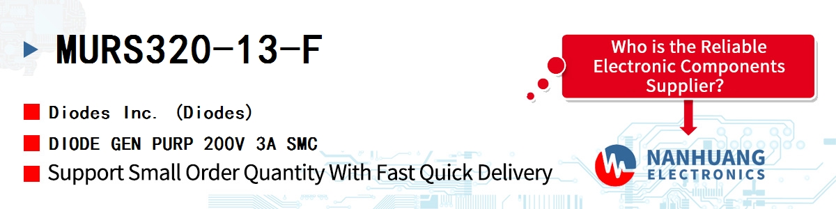 MURS320-13-F Diodes DIODE GEN PURP 200V 3A SMC