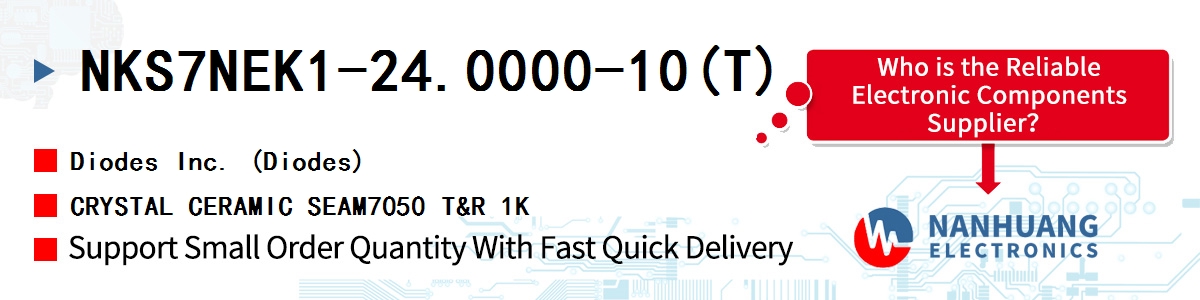 NKS7NEK1-24.0000-10(T) Diodes CRYSTAL CERAMIC SEAM7050 T&R 1K