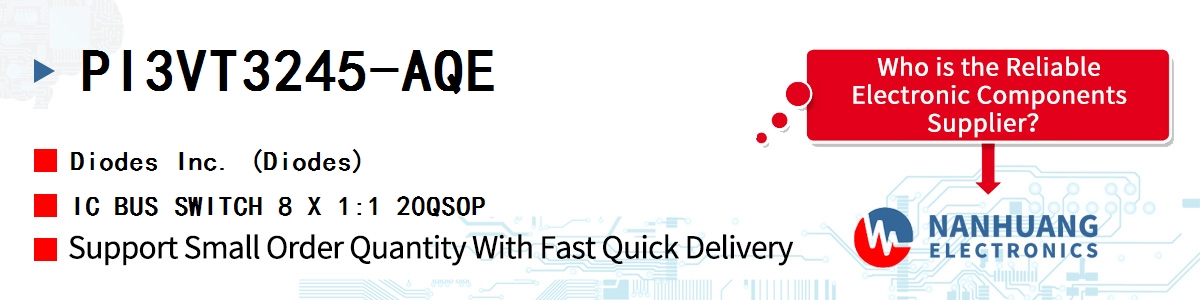 PI3VT3245-AQE Diodes IC BUS SWITCH 8 X 1:1 20QSOP