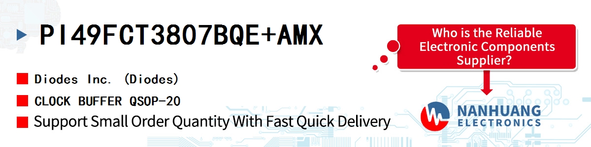 PI49FCT3807BQE+AMX Diodes CLOCK BUFFER QSOP-20