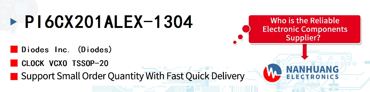 PI6CX201ALEX-1304 Diodes CLOCK VCXO TSSOP-20