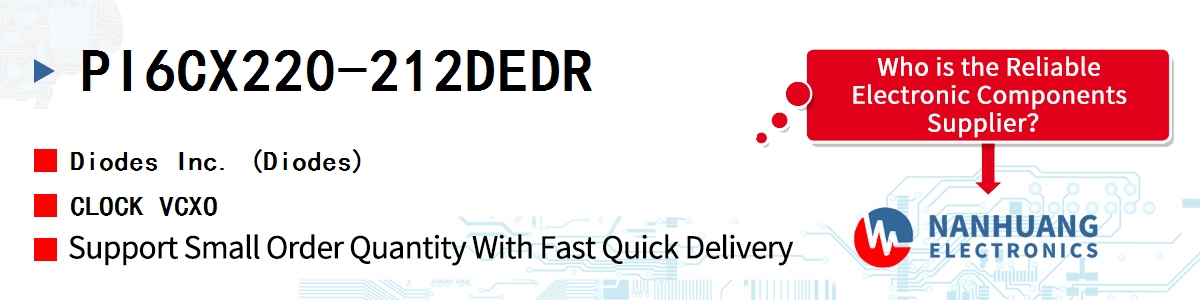 PI6CX220-212DEDR Diodes CLOCK VCXO