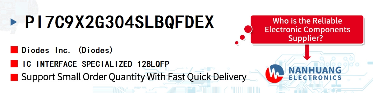 PI7C9X2G304SLBQFDEX Diodes IC INTERFACE SPECIALIZED 128LQFP