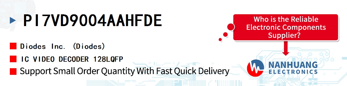 PI7VD9004AAHFDE Diodes IC VIDEO DECODER 128LQFP