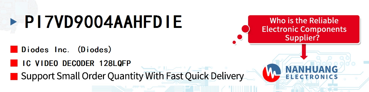 PI7VD9004AAHFDIE Diodes IC VIDEO DECODER 128LQFP