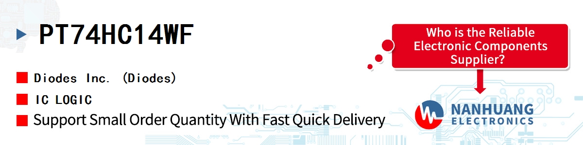 PT74HC14WF Diodes IC LOGIC