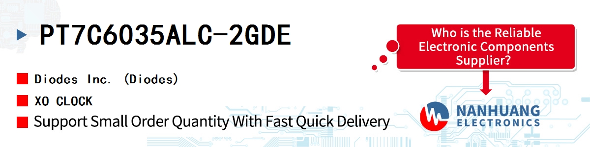 PT7C6035ALC-2GDE Diodes XO CLOCK