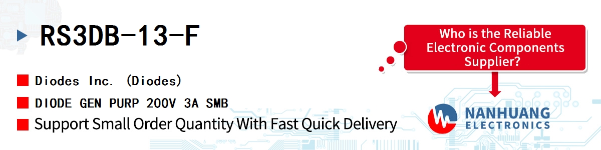 RS3DB-13-F Diodes DIODE GEN PURP 200V 3A SMB