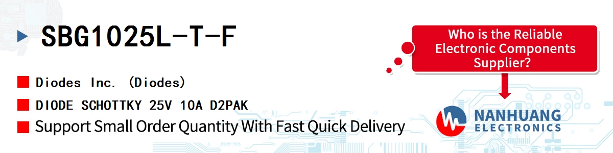 SBG1025L-T-F Diodes DIODE SCHOTTKY 25V 10A D2PAK