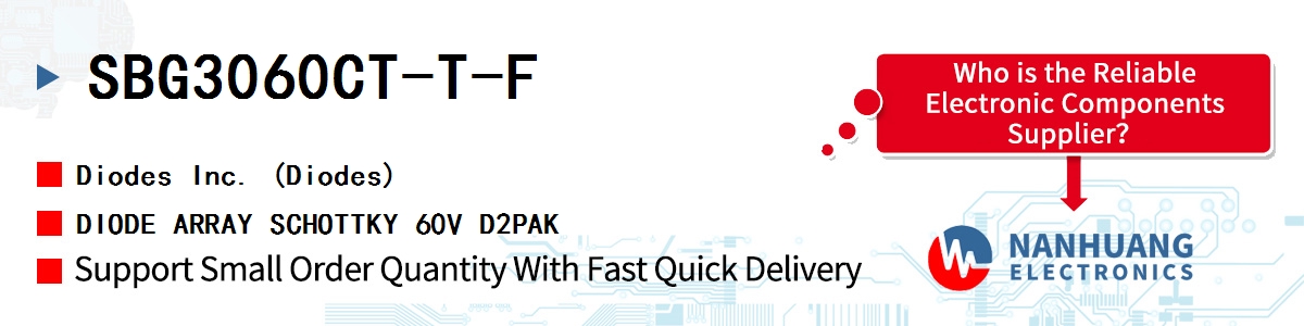 SBG3060CT-T-F Diodes DIODE ARRAY SCHOTTKY 60V D2PAK