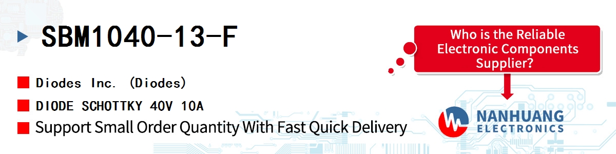 SBM1040-13-F Diodes DIODE SCHOTTKY 40V 10A