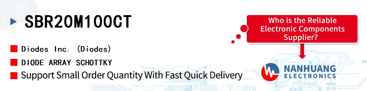 SBR20M100CT Diodes DIODE ARRAY SCHOTTKY