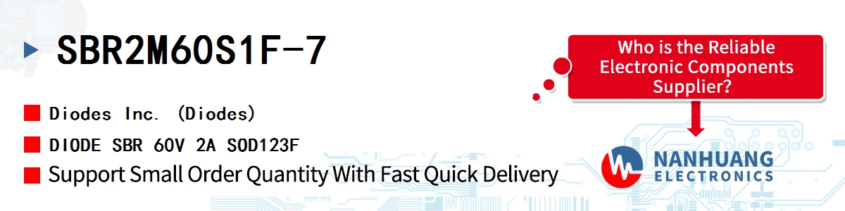 SBR2M60S1F-7 Diodes DIODE SBR 60V 2A SOD123F