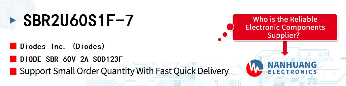 SBR2U60S1F-7 Diodes DIODE SBR 60V 2A SOD123F