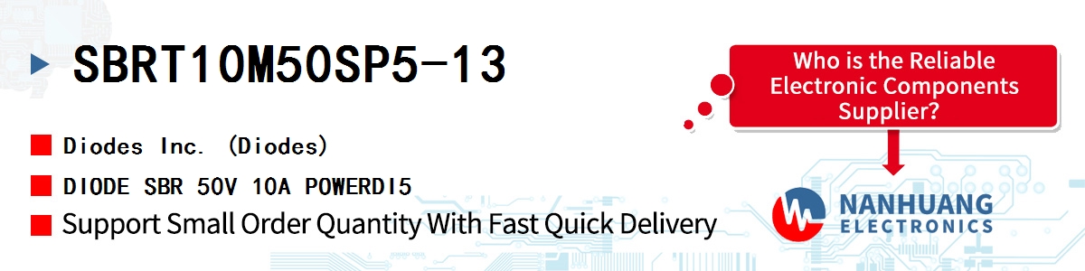 SBRT10M50SP5-13 Diodes DIODE SBR 50V 10A POWERDI5