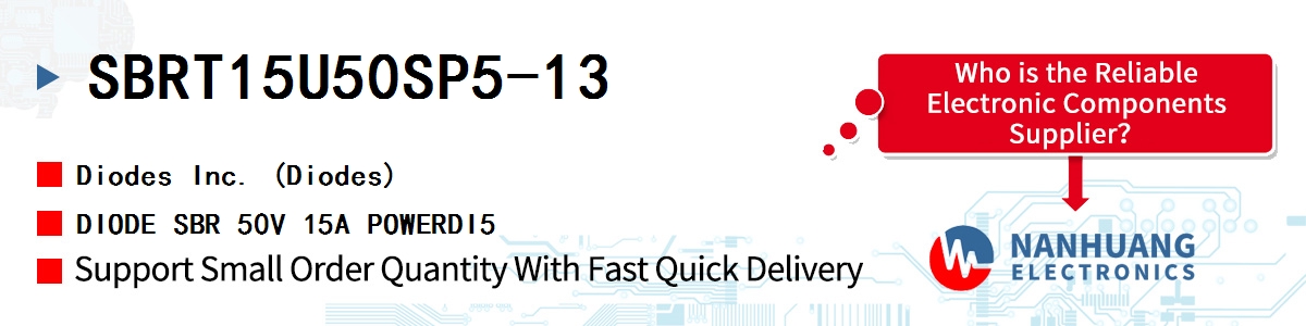 SBRT15U50SP5-13 Diodes DIODE SBR 50V 15A POWERDI5