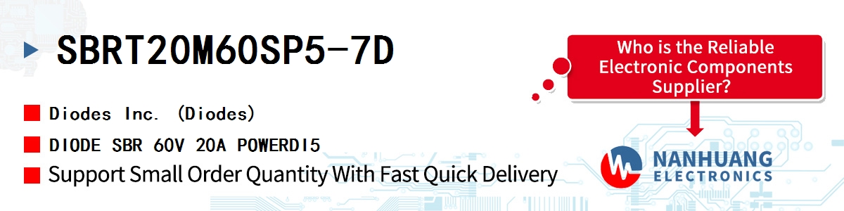 SBRT20M60SP5-7D Diodes DIODE SBR 60V 20A POWERDI5