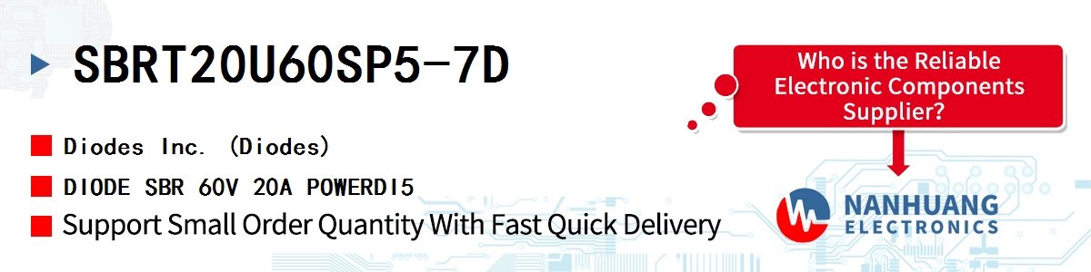 SBRT20U60SP5-7D Diodes DIODE SBR 60V 20A POWERDI5