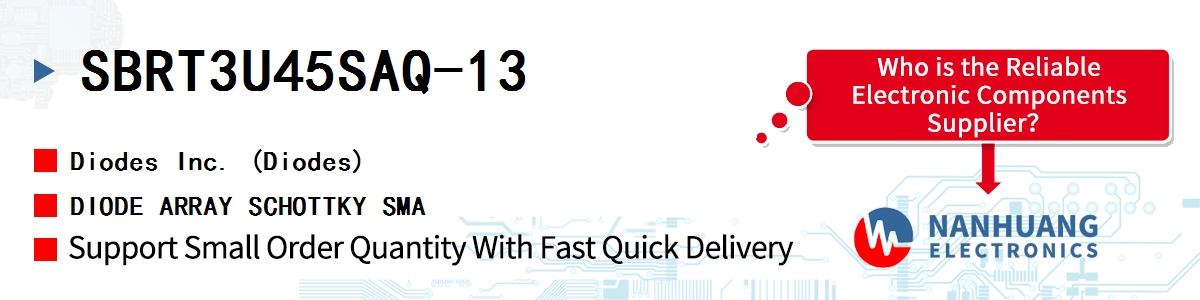 SBRT3U45SAQ-13 Diodes DIODE ARRAY SCHOTTKY SMA