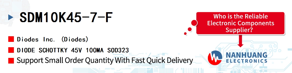 SDM10K45-7-F Diodes DIODE SCHOTTKY 45V 100MA SOD323