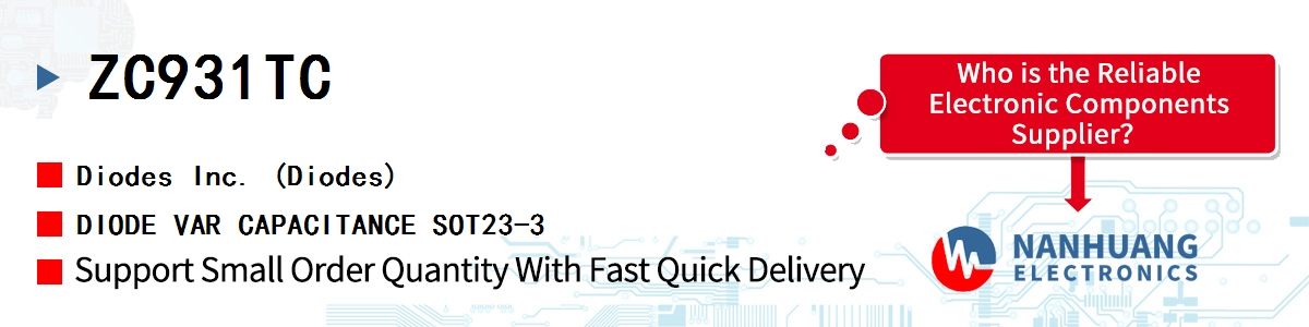 ZC931TC Diodes DIODE VAR CAPACITANCE SOT23-3