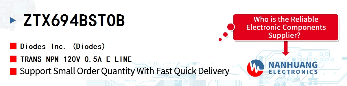 ZTX694BSTOB Diodes TRANS NPN 120V 0.5A E-LINE