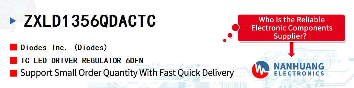 ZXLD1356QDACTC Diodes IC LED DRIVER REGULATOR 6DFN