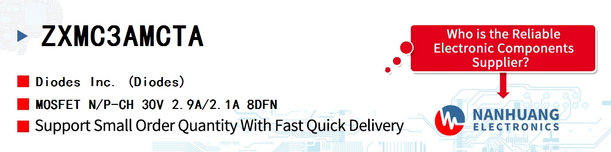 ZXMC3AMCTA Diodes MOSFET N/P-CH 30V 2.9A/2.1A 8DFN