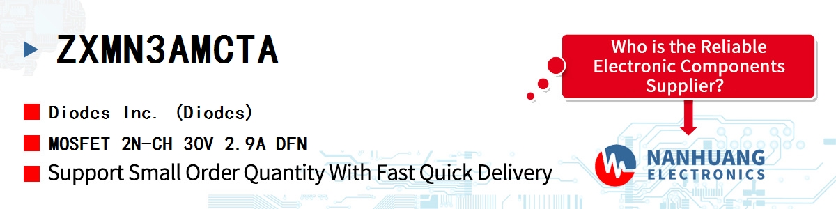ZXMN3AMCTA Diodes MOSFET 2N-CH 30V 2.9A DFN